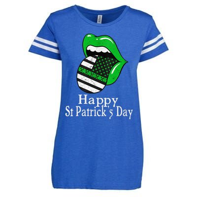 Happy St. Patrick's Day Funny Saint Irish Patrick   Enza Ladies Jersey Football T-Shirt