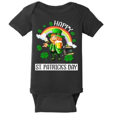 Happy St. Patrick's Day Saint Shenanigan Clover Irishman Baby Bodysuit