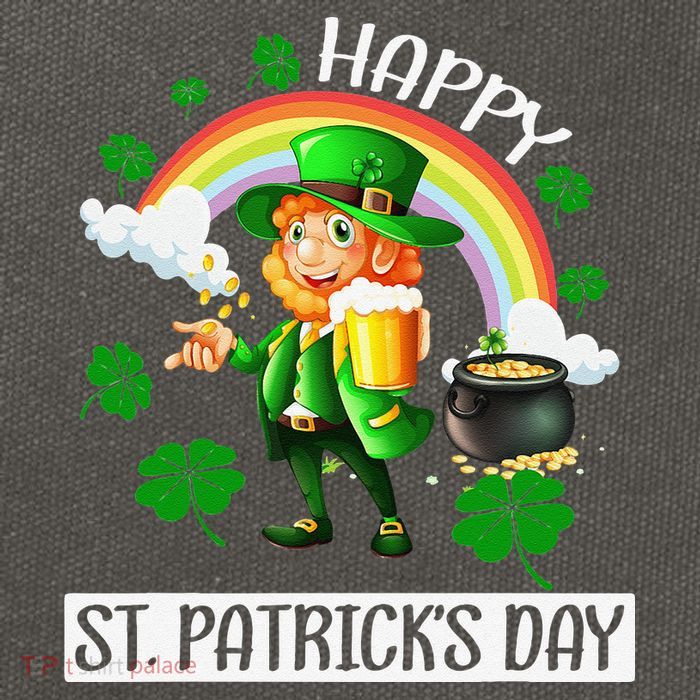 Happy St. Patrick's Day Saint Shenanigan Clover Irishman Cotton Canvas Backpack
