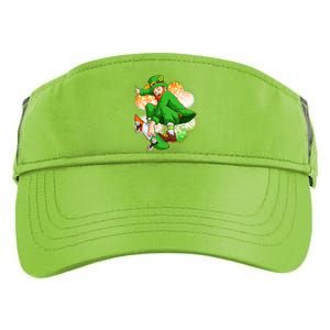 Happy St Patricks Day Skateboarding Leprechaun Adult Drive Performance Visor