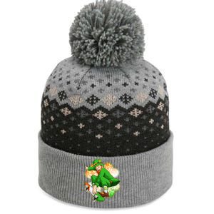 Happy St Patricks Day Skateboarding Leprechaun The Baniff Cuffed Pom Beanie