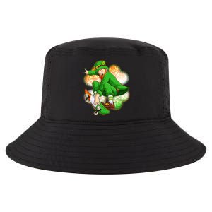 Happy St Patricks Day Skateboarding Leprechaun Cool Comfort Performance Bucket Hat