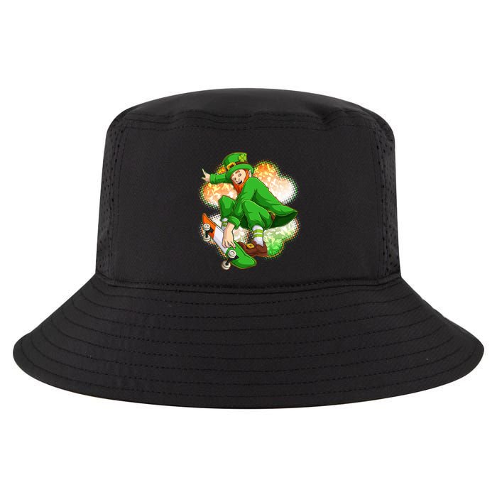 Happy St Patricks Day Skateboarding Leprechaun Cool Comfort Performance Bucket Hat