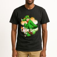 Happy St Patricks Day Skateboarding Leprechaun Tall T-Shirt