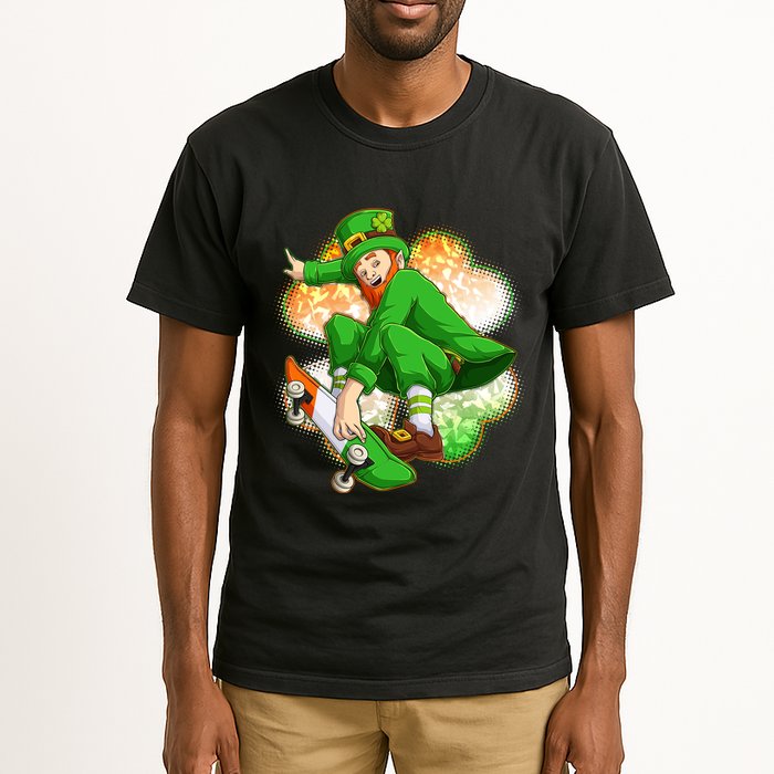 Happy St Patricks Day Skateboarding Leprechaun Tall T-Shirt