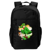 Happy St Patricks Day Skateboarding Leprechaun Backpack