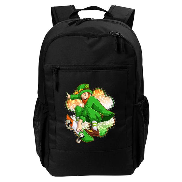 Happy St Patricks Day Skateboarding Leprechaun Backpack