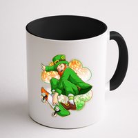 Happy St Patricks Day Skateboarding Leprechaun Mug