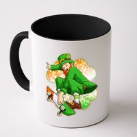 Happy St Patricks Day Skateboarding Leprechaun Mug