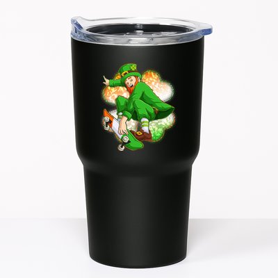 Happy St Patricks Day Skateboarding Leprechaun Tumbler