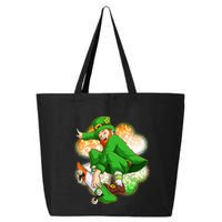 Happy St Patricks Day Skateboarding Leprechaun 25L Jumbo Tote