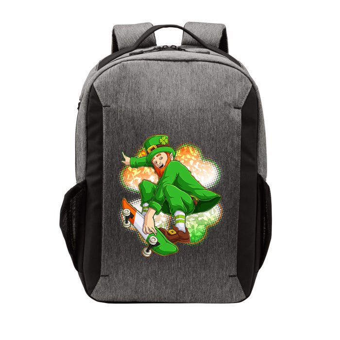 Happy St Patricks Day Skateboarding Leprechaun Vector Backpack