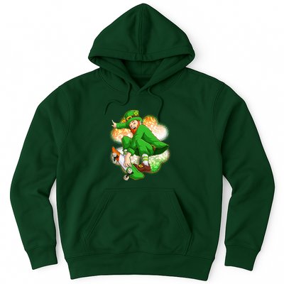 Happy St Patricks Day Skateboarding Leprechaun Hoodie