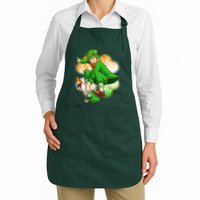 Happy St Patricks Day Skateboarding Leprechaun Apron