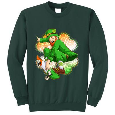 Happy St Patricks Day Skateboarding Leprechaun Sweatshirt