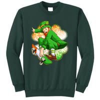 Happy St Patricks Day Skateboarding Leprechaun Sweatshirt