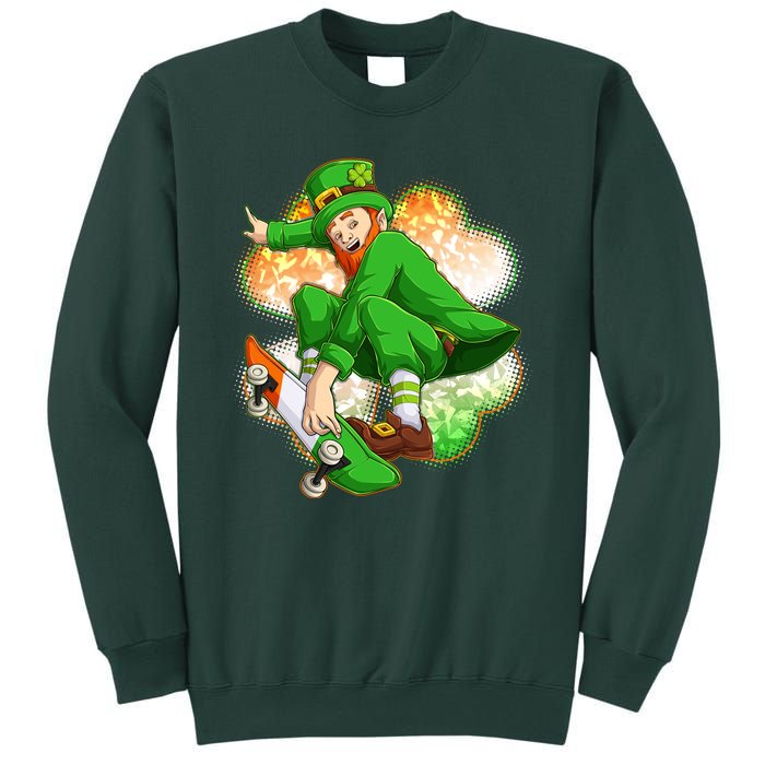 Happy St Patricks Day Skateboarding Leprechaun Sweatshirt