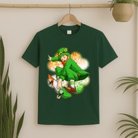 Happy St Patricks Day Skateboarding Leprechaun T-Shirt
