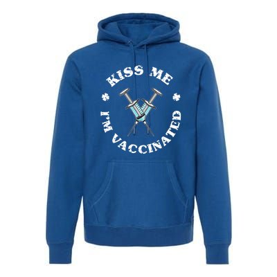 Happy St Patricks Day Vaccinated Vaccination I Me Gift Premium Hoodie