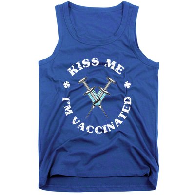 Happy St Patricks Day Vaccinated Vaccination I Me Gift Tank Top