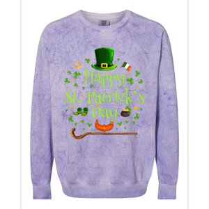 Happy St Patrick's Day Green Shamrock Irish Saint Patrick’s Colorblast Crewneck Sweatshirt