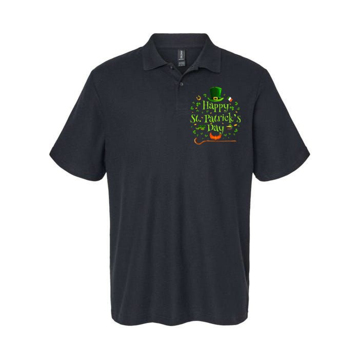 Happy St Patrick's Day Green Shamrock Irish Saint Patrick’s Softstyle Adult Sport Polo