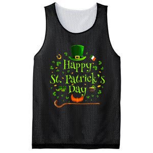 Happy St Patrick's Day Green Shamrock Irish Saint Patrick’s Mesh Reversible Basketball Jersey Tank