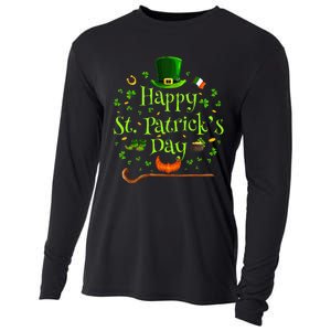 Happy St Patrick's Day Green Shamrock Irish Saint Patrick’s Cooling Performance Long Sleeve Crew