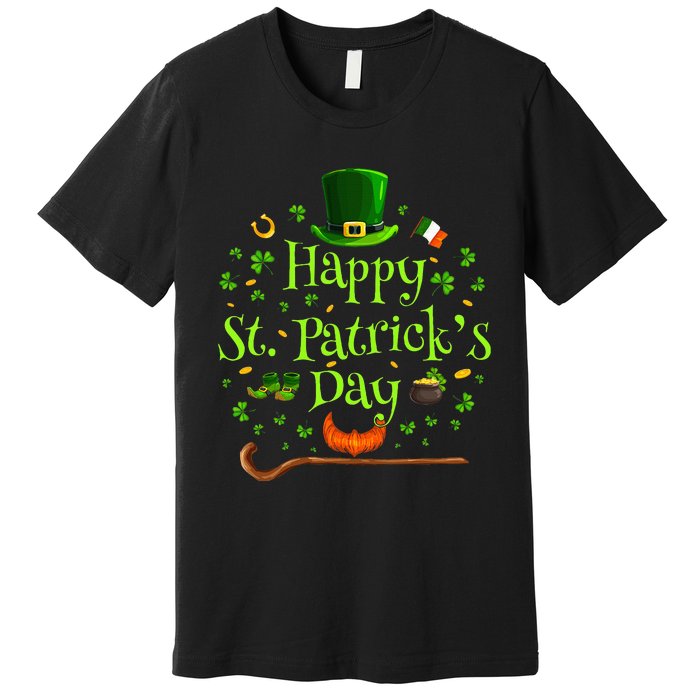 Happy St Patrick's Day Green Shamrock Irish Saint Patrick’s Premium T-Shirt