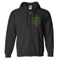 Happy St Patrick's Day Green Shamrock Irish Saint Patrick’s Full Zip Hoodie