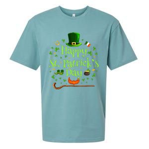 Happy St Patrick's Day Green Shamrock Irish Saint Patrick’s Sueded Cloud Jersey T-Shirt