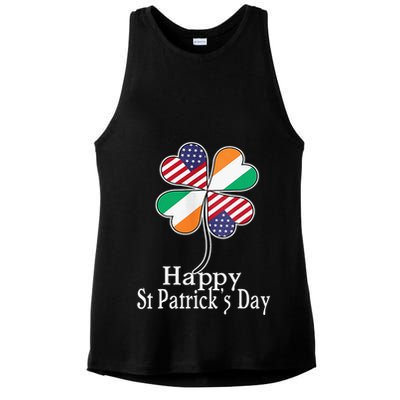 Happy St. Patrick's Day Funny Saint Irish Patrick   Ladies PosiCharge Tri-Blend Wicking Tank