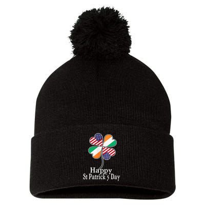 Happy St. Patrick's Day Funny Saint Irish Patrick   Pom Pom 12in Knit Beanie