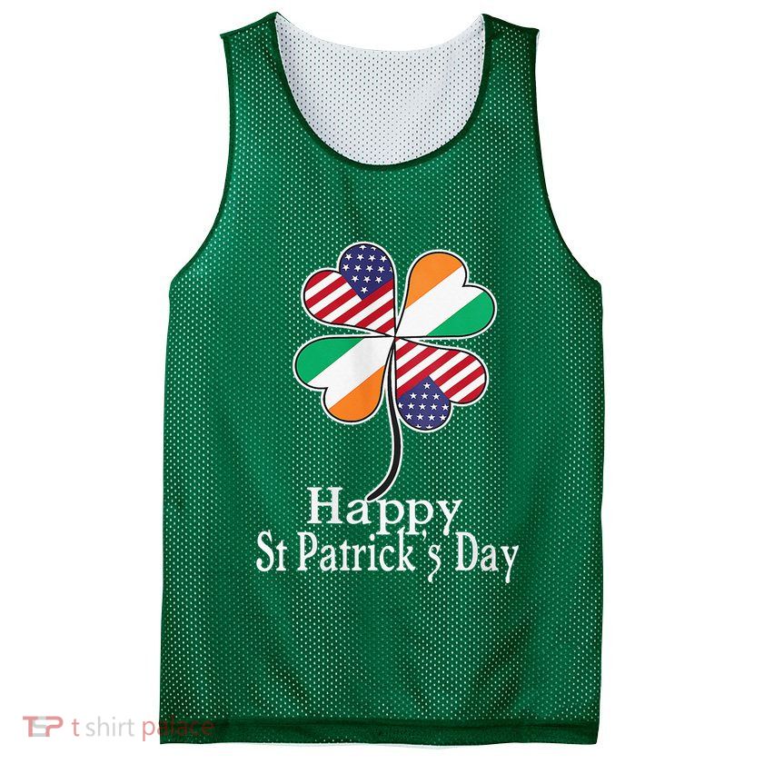 Happy St. Patrick's Day Funny Saint Irish Patrick   Mesh Reversible Basketball Jersey Tank