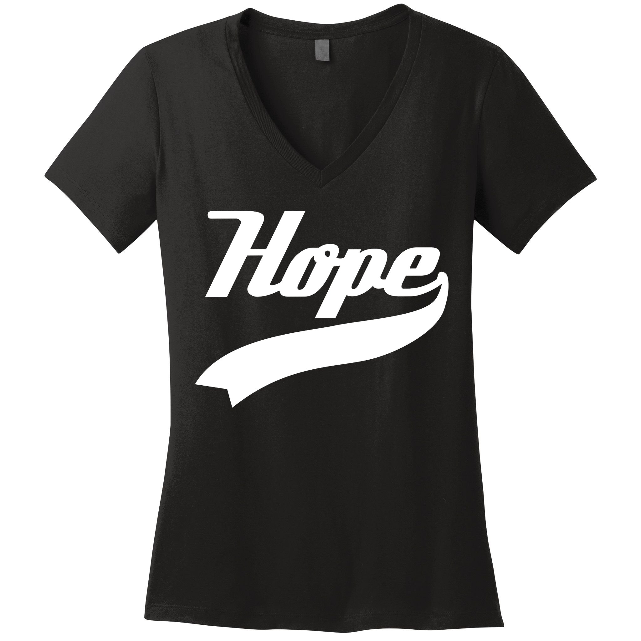 Hope Slogan Quote Christian Religious Jesus Christ Christmas Christian Jesus Chr Women's V-Neck T-Shirt