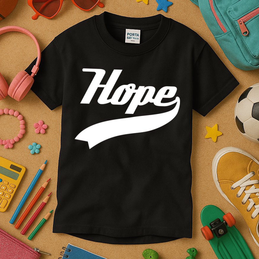 Hope Slogan Quote Christian Religious Jesus Christ Christmas Christian Jesus Chr Kids T-Shirt