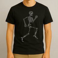 Human Skeleton Running Bone Names Anatomy Labels for Geeks T-Shirt