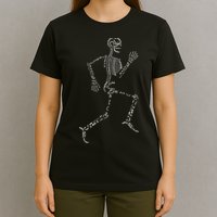 Human Skeleton Running Bone Names Anatomy Labels for Geeks T-Shirt