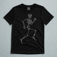 Human Skeleton Running Bone Names Anatomy Labels for Geeks T-Shirt