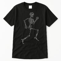 Human Skeleton Running Bone Names Anatomy Labels for Geeks Tall T-Shirt