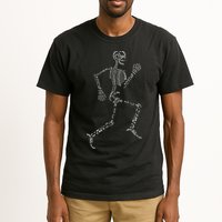 Human Skeleton Running Bone Names Anatomy Labels for Geeks Tall T-Shirt