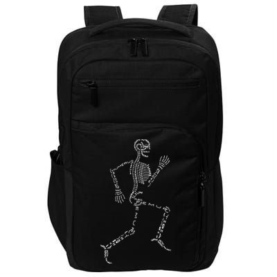 Human Skeleton Running Bone Names Anatomy Labels for Geeks Impact Tech Backpack