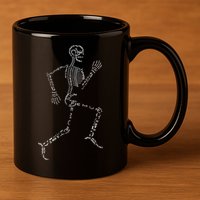 Human Skeleton Running Bone Names Anatomy Labels for Geeks 11oz C Handle Ceramic Mug