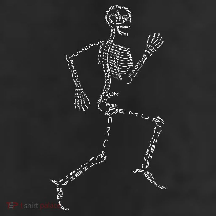 Human Skeleton Running Bone Names Anatomy Labels for Geeks Beanie