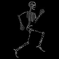 Human Skeleton Running Bone Names Anatomy Labels for Geeks Drawstring Bag