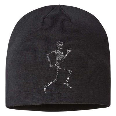 Human Skeleton Running Bone Names Anatomy Labels for Geeks Sustainable Beanie