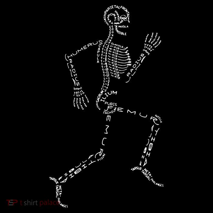 Human Skeleton Running Bone Names Anatomy Labels for Geeks Sustainable Beanie