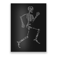 Human Skeleton Running Bone Names Anatomy Labels for Geeks Poster