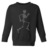 Human Skeleton Running Bone Names Anatomy Labels for Geeks Toddler Sweatshirt