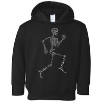 Human Skeleton Running Bone Names Anatomy Labels for Geeks Toddler Hoodie